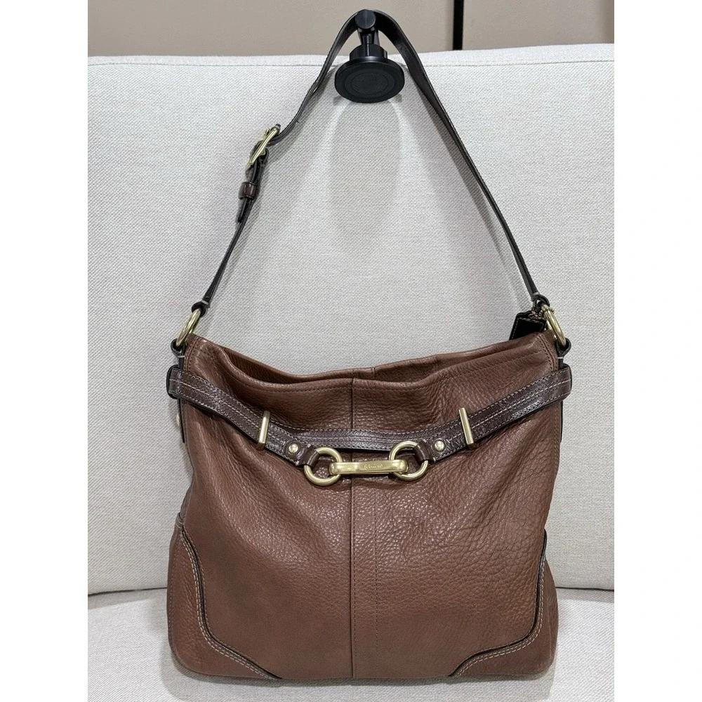 COACH Vintage Hampton Horsebit Burnished Leather Ergo Bag